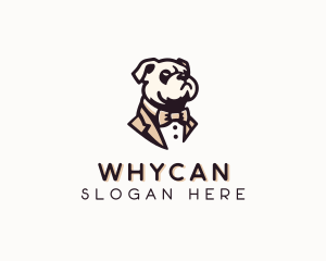 Pet Shop - Bowtie Suit Dog logo design