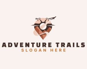 Tourism Travel Pin logo design