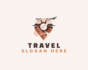 Tourism Travel Pin logo design