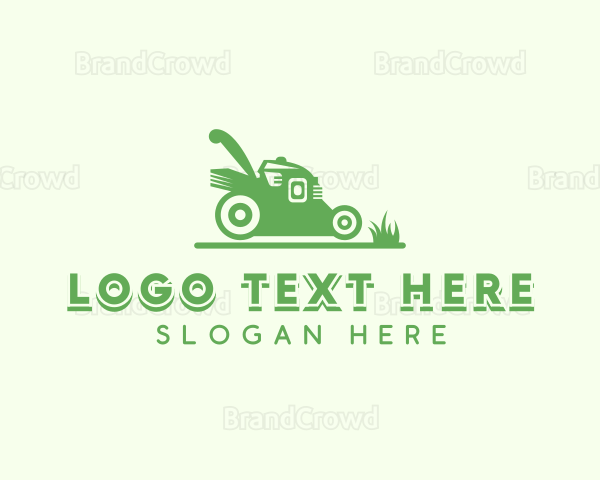 Lawn Mower Gardening Logo