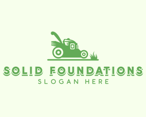 Lawn Mower Gardening Logo