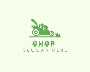 Lawn Mower Gardening Logo