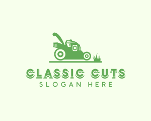 Lawn Mower Gardening logo design