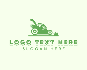 Lawn Mower Gardening Logo