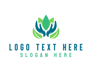 Mental - Hand Wellness Lotus logo design