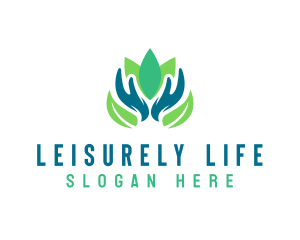 Hand Wellness Lotus  logo design