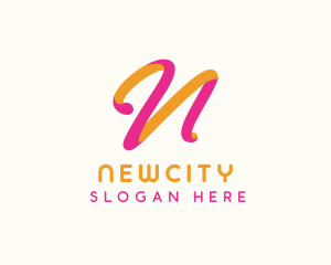 Beauty Salon Letter N logo design