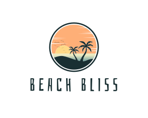 Tropical Beach Island logo design