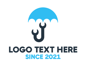 Tool - Blue Wrench Umbrella logo design