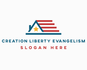 American Roof Flag logo design