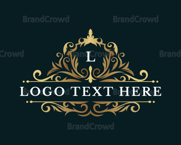 Luxury Shield Floral Logo