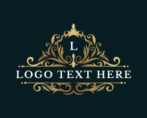 Luxe - Luxury Shield Floral logo design