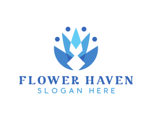 Royal Flower Crown logo design