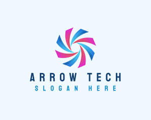 Spiral Swirl Tech logo design