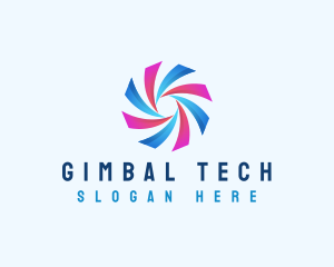 Spiral Swirl Tech logo design