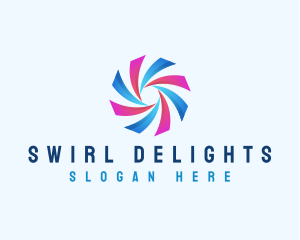 Spiral Swirl Tech logo design