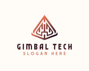 Pyramid Tech Developer logo design