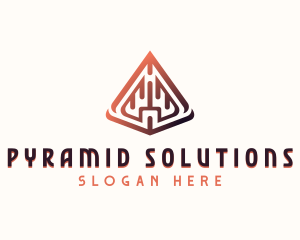 Pyramid - Pyramid Tech Developer logo design