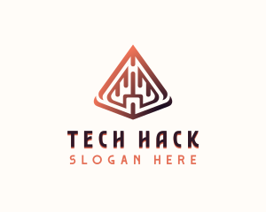 Pyramid Tech Developer logo design