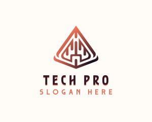 Pyramid Tech Developer logo design