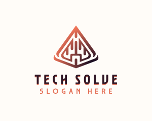 Pyramid Tech Developer logo design