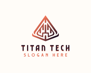 Pyramid Tech Developer logo design