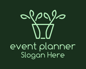 Green Potted Plant Logo