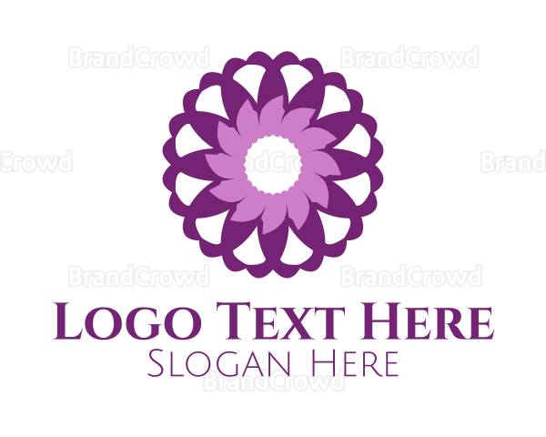 Purple Mandala Flower Logo