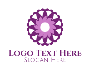 Orange And Purple - Purple Mandala Flower logo design