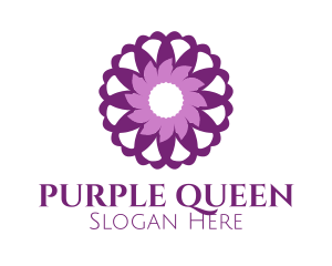 Purple Mandala Flower logo design