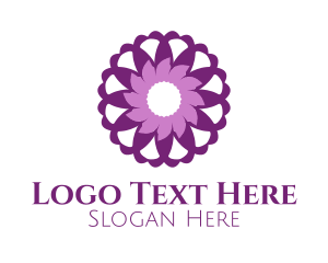 Indian - Purple Mandala Flower logo design