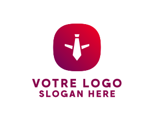 Smartphone - Airplane Necktie Airline logo design