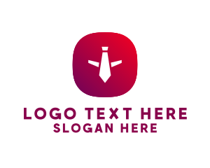 App - Airplane Necktie Airline logo design