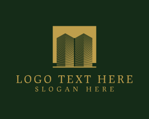 Luxurious Building Towers logo design