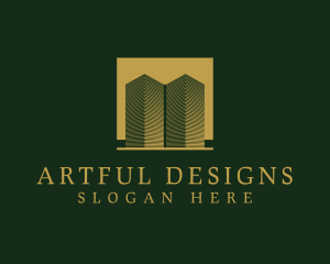 Luxurious Building Towers logo design