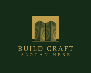 Luxurious Building Towers logo design