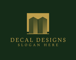 Luxurious Building Towers logo design