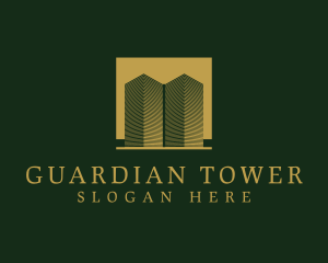 Luxurious Building Towers logo design