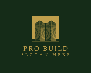 Luxurious Building Towers logo design