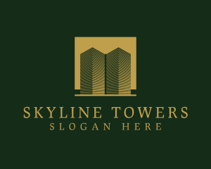 Luxurious Building Towers logo design