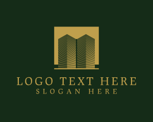 Office - Luxurious Building Towers logo design