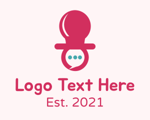 Parenting - Baby Talk Pacifier logo design