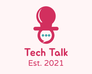 Baby Talk Pacifier  logo design