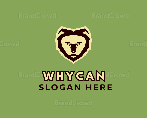 Koala Bear Head Logo