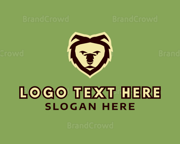 Koala Bear Head Logo