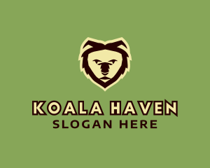 Koala Bear Head  logo design