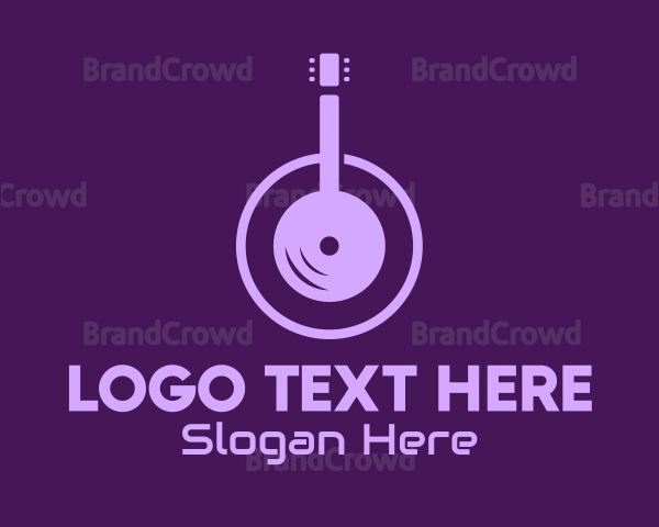 Purple Guitar Headphones Logo