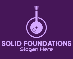 Purple Guitar Headphones Logo