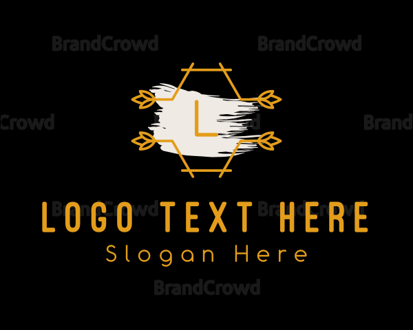 Luxury Watercolor Hexagon Logo