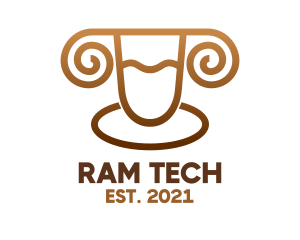 Golden Ram Sheep Wool logo design